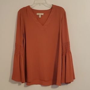 EUC Michael Kors Burnt Orange Poet Blouse